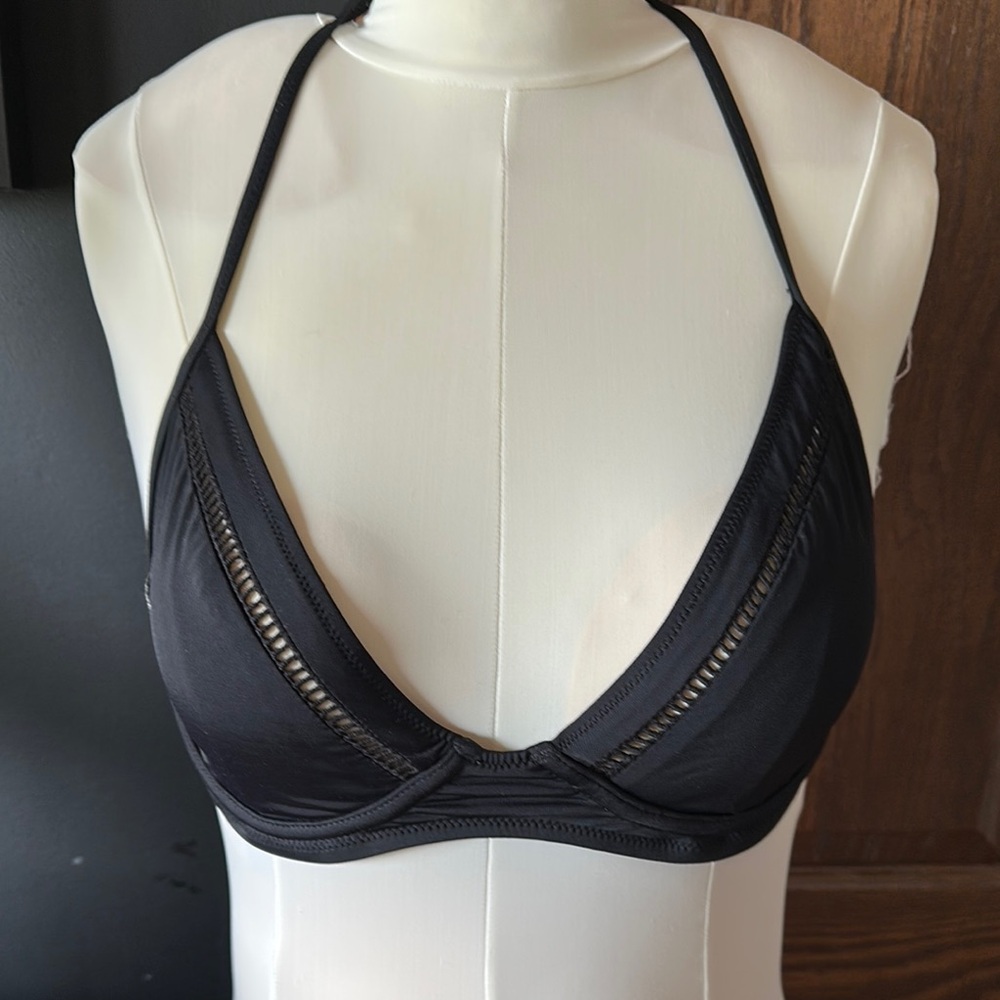 Rhythm Black Swim Bra Classic Triangle Design